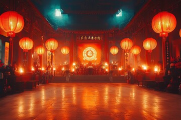 Aufkleber - A lantern festival in Tainan, Taiwan - Feb 2017 celebrates the lunar new year.
