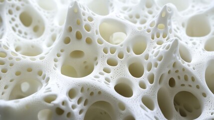 Poster - Abstract White Porous Structure With Irregular Cavities