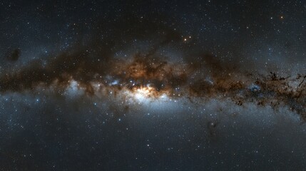 Wall Mural - A panoramic view of the Milky Way galaxy filled with countless stars, perfect for celestial themes