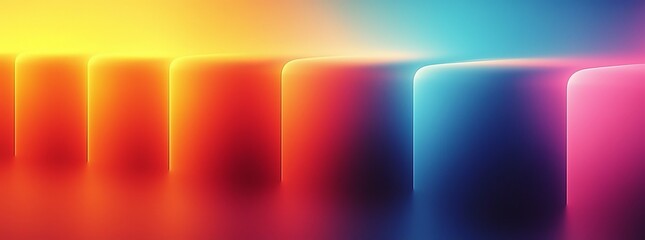Poster - Background texture of orange, green, and beige with grainy gradients