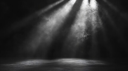 Poster - Steam dust dark white horror overlay. Ground smoke haze night black water atmosphere 3D magic spooky smog texture isolated transparent.