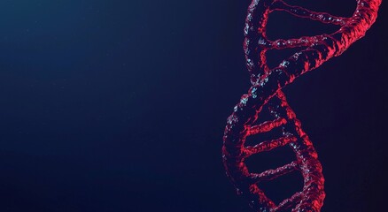 Poster - Molecular structure of DNA in human genome cells. Genetic biotechnology research of chromosome DNA.