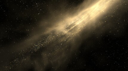 Wall Mural - A stunning visual of cosmic rays illuminating the dark void of space, creating a mystical atmosphere