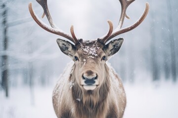 Wall Mural - Reindeer wildlife animal mammal.