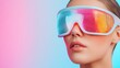 © Gromik - Tech-Focused Portrait of Woman with Digital Display