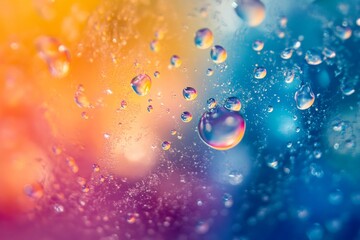 Poster - Vivid abstract background featuring liquid swirls and bubbles for artistic inspiration