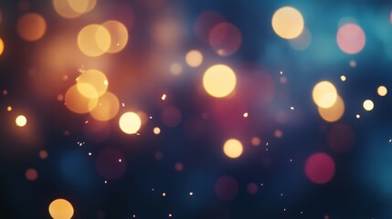 Wall Mural - Abstract bokeh background with warm and cool colors.