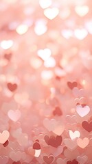 Heart pattern bokeh effect background backgrounds pink defocused.