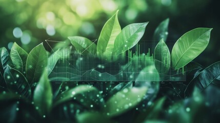 Wall Mural - green business strategy. generative ai