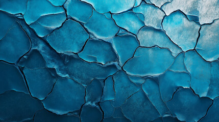 Poster - Close-Up of an Iceberg with Deep Blue Tones