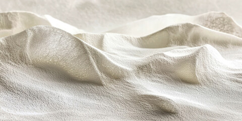 Poster - A white fabric with a pattern of sand dunes