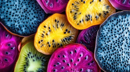 Poster - Vibrant Slices Of Exotic Tropical Fruits