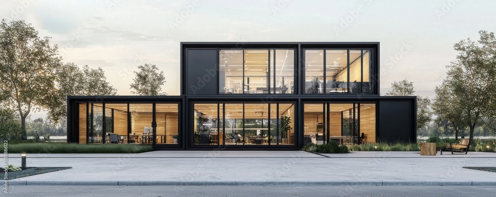 Innovative modular office building system urban environment sustainable ...