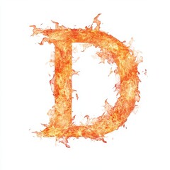 Wall Mural - a fiery letter 