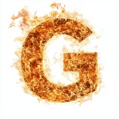 Wall Mural - a fiery letter 