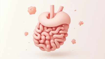 Poster - A stylized illustration of a brain-like structure with abstract elements.