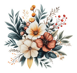 Wall Mural - PNG Stunning autumn floral display