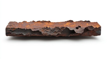 Aufkleber - A piece of rusted metal with rich texture, corroded by time, creating an industrial, weathered look that speaks to age and decay.