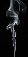Poster - A close-up of swirling gray smoke against a black background, creating a mysterious and artistic visual for the graphic resources industry.