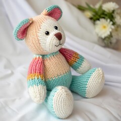 Canvas Print - soft toy on a light background