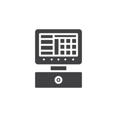 Poster - Cash register machine vector icon