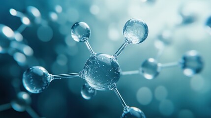 Poster - A close-up view of a molecular structure, emphasizing scientific concepts and research.