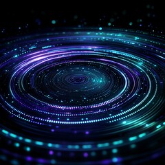 Poster - abstract background featuring vibrant swirling patterns with luminous dots, creating a hypnotic visu