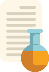 Poster - chemistry lab report describing a chemical experiment that resulted in the creation of an orange liq