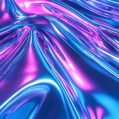 Poster - abstract background with vibrant colors and fluid textures in neon blue and pink, creating a dynamic