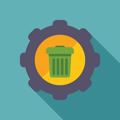 Poster - conceptual illustration representing deleting unnecessary files and data from a system, optimizing p