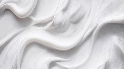 Poster - Smooth, flowing white marble-like texture with soft curves and subtle variations.