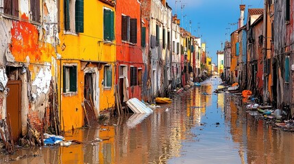 Poster - Coastal cities adapting to sea level rise with floating standards innovative solutions urban environments sustainability concepts
