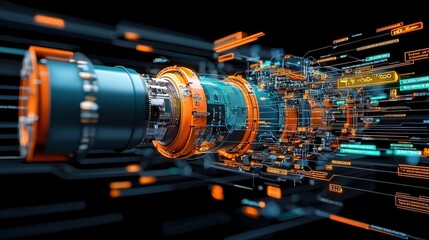 Leinwandbilder - Visualizing blockchain data flowing through standards in digital environments insights into technology innovation and data management