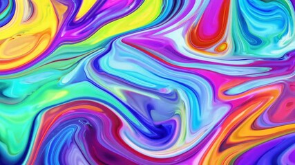 Wall Mural - Colorful abstract swirl art creation process