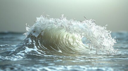 Aufkleber - customizable wave ing for artistic exploration coastal setting digital artwork tranquil environment 