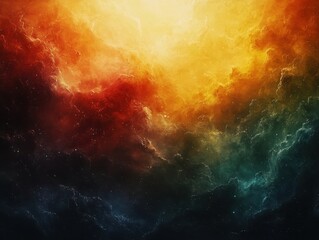 Poster - Dramatic celestial event background artistic space digital art vibrant atmosphere wide angle strong visual impact