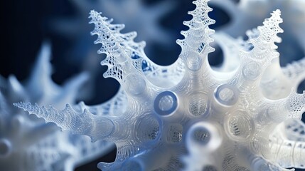 Poster - Intricate White Three Dimensional Structure Design