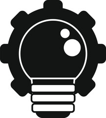 Poster - combining a light bulb with a gear symbolizes innovation, idea generation, and problem solving