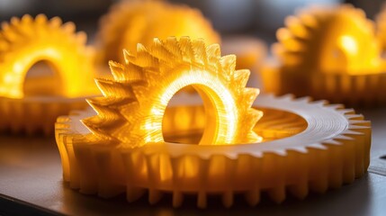 Poster - Illuminated Three Dimensional Printed Gears