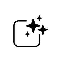 Fototapete - Ai generated icon. Simple outline style. AI star and square, artificial intelligence, computer help assistant, technology concept. Thin line symbol. Vector illustration isolated.