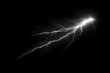 © ANIR EL KHADAJI - A bright white lightning bolt strikes across a dark black sky.
