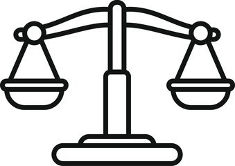 Poster - Scales balancing, symbolizing justice, equality, and fairness in legal systems