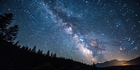 Wall Mural - a beautiful and vibrant depiction of the stars in the night sky, cosmos, space, astronomical, celest