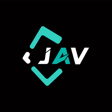 JAV creative minimalist letter logo. JAV unique vector initials alphabet letter logo design