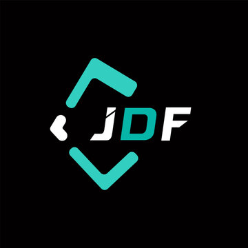 JDF creative minimalist letter logo. JDF unique vector initials alphabet letter logo design