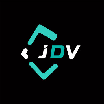 JDV creative minimalist letter logo. JDV unique vector initials alphabet letter logo design