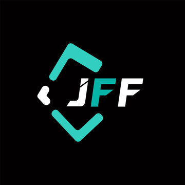 JFF creative minimalist letter logo. JFF unique vector initials alphabet letter logo design