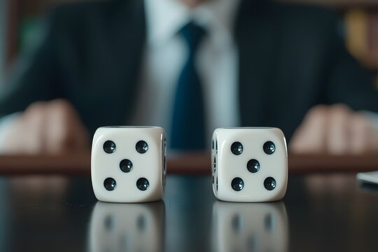 Two Rolling Dice – A Dynamic and Exciting Moment Capturing the Thrill of Chance and Gameplay