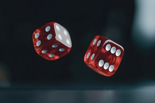 Two Rolling Dice – A Dynamic and Exciting Moment Capturing the Thrill of Chance and Gameplay