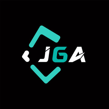 JGA creative minimalist letter logo. JGA unique vector initials alphabet letter logo design